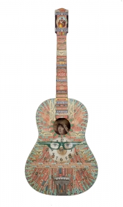 Felipe Jesus Consalvos (Cuban-American, 1891-1960’s) Mixed Media Guitar, sold for $7,300