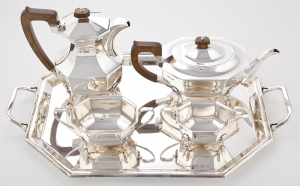 English Sterling Silver Tea &amp; Coffee Service, sold for $8,750