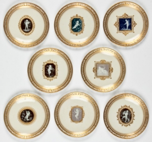 Minton Pate-Sur-Pate Porcelain Plates, C. 1900, sold for $27,500.00
