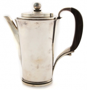 Georg Jensen Silver and Ebony Coffeepot, sold for $5,625