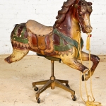 Antique Carved Wood Carousel Horse