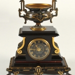 19th C. Tiffany and Co. Bronze Mantle Clock