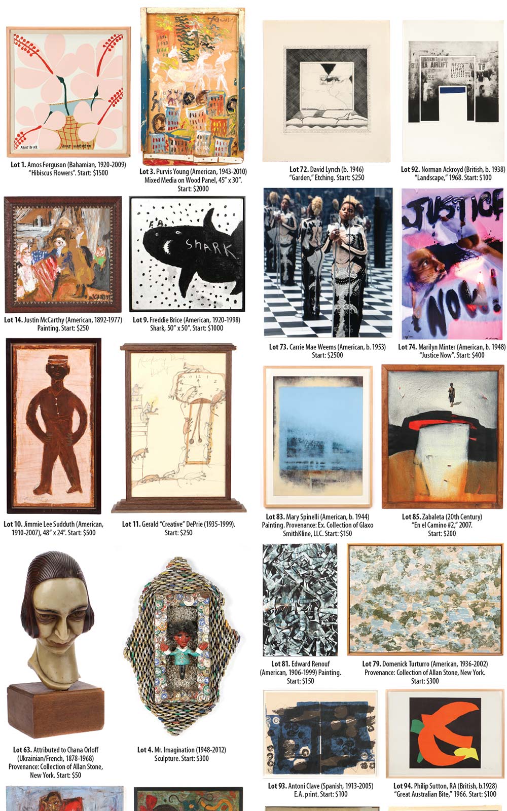 August Arts | Fine, Folk, Outsider | Auction, Aug 19 – Material Culture